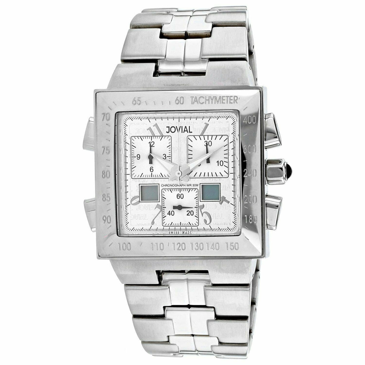Jovial Men&#39;s 11066-GSMC-02 Classic Chronograph Stainless Steel Watch