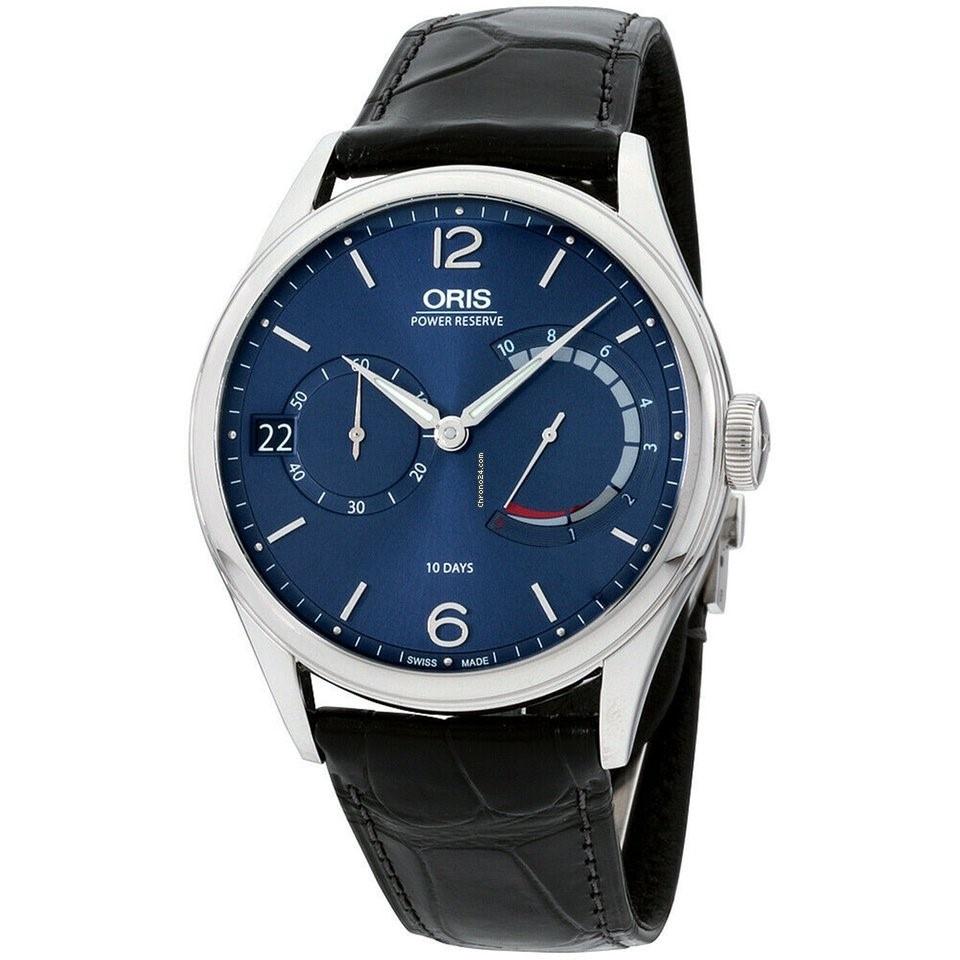 Oris Men&#39;s 11177004065LSBLK Artelier Black Leather Watch