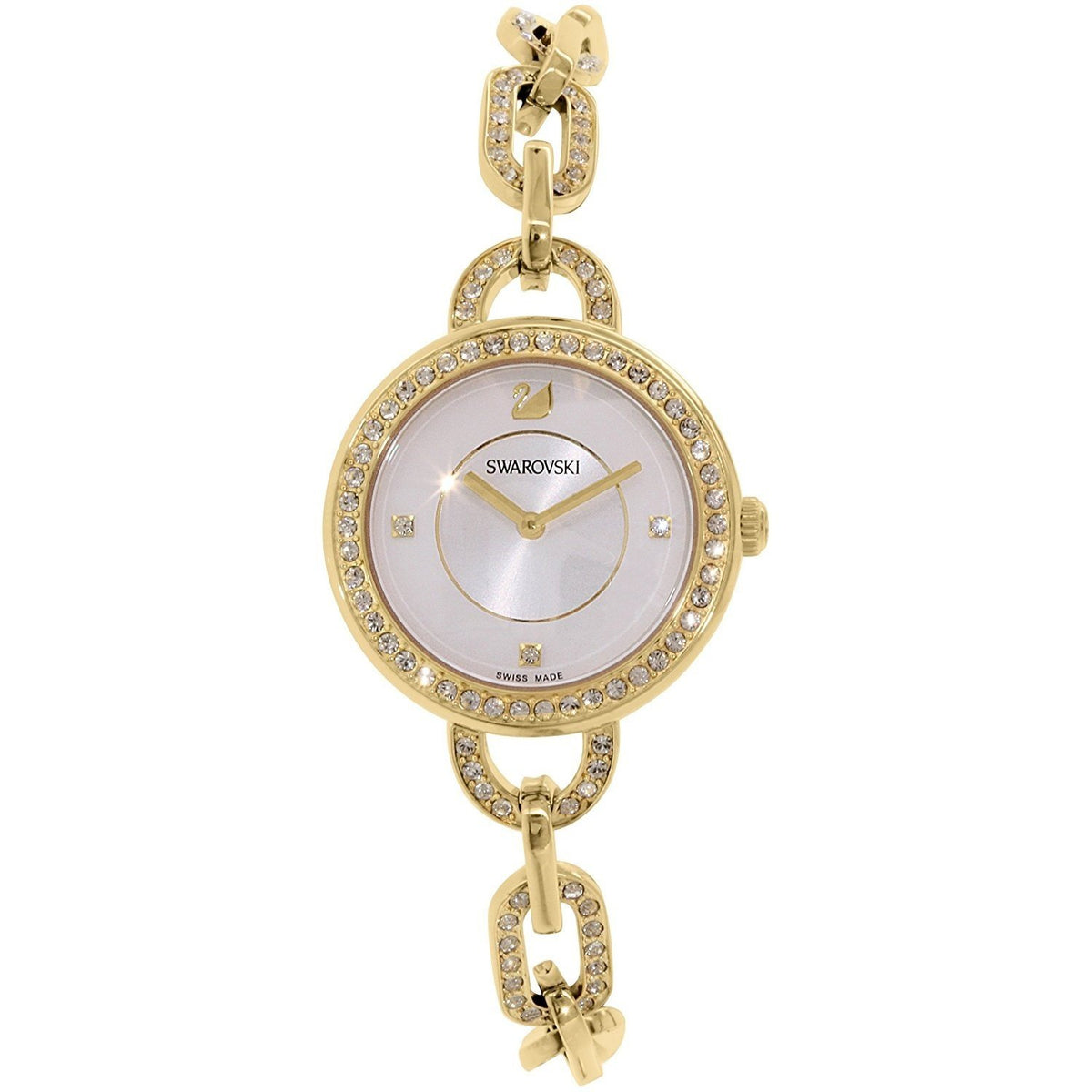 Swarovski Women&#39;s 1124151 Aila Crystal Gold-Tone Stainless Steel Watch