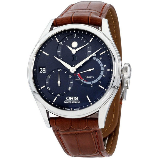 Oris Men's 11277264055LSBRN Artelier Brown Leather Watch