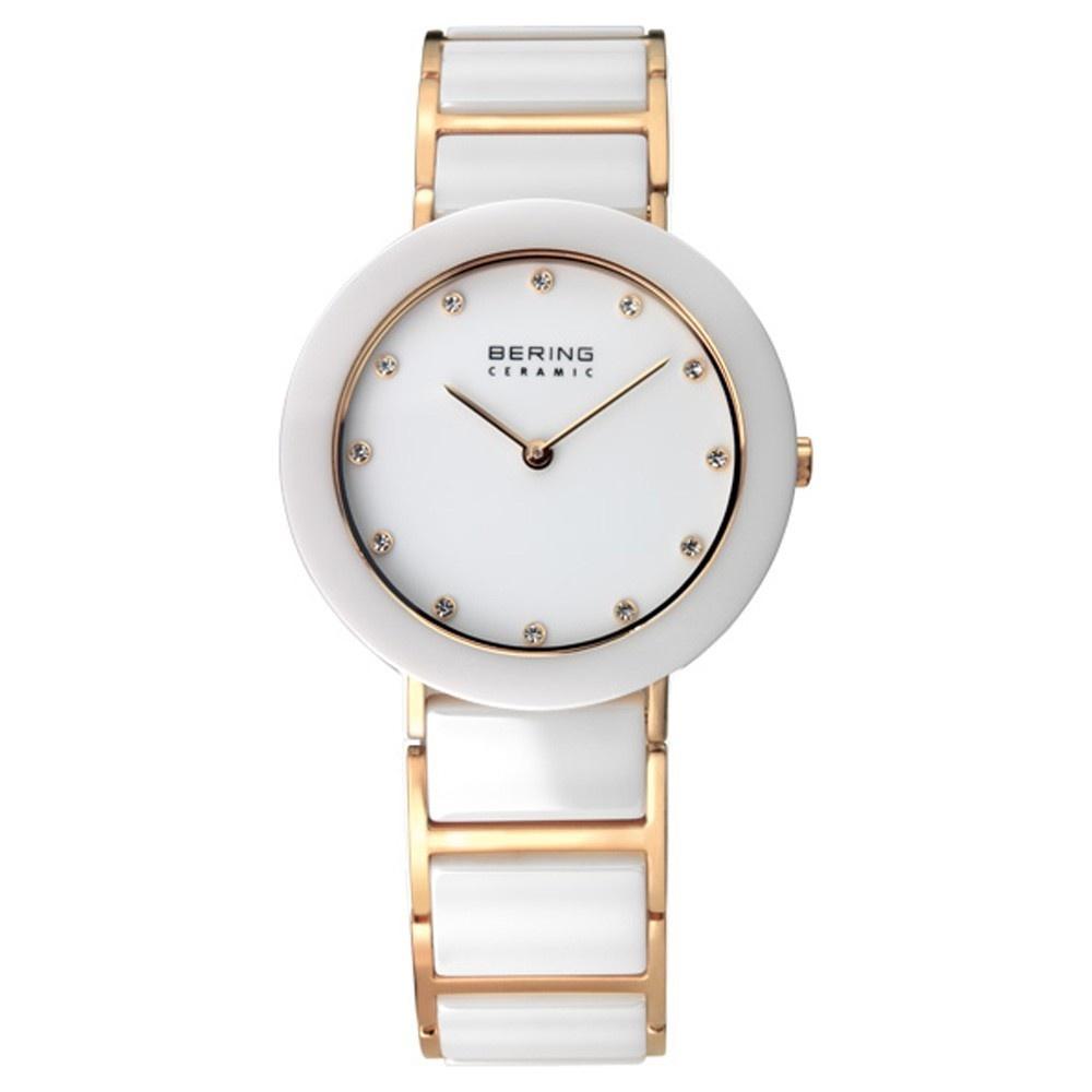 Bering Women&#39;s 11429-751 Ceramic Crystal Two-Tone Stainless steel and Ceramic Watch