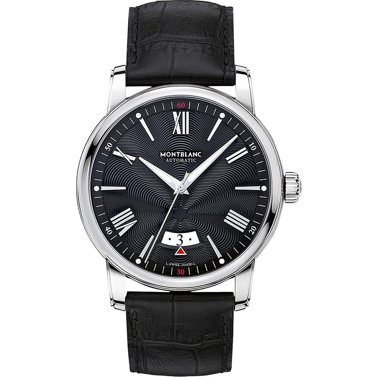 Montblanc Men&#39;s 115122 4810 Automatic Black Leather Watch