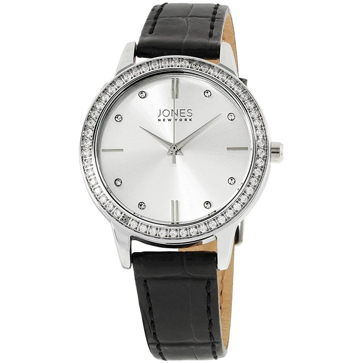 Jones New York Women's 11536S528-003 Black Leather Watch