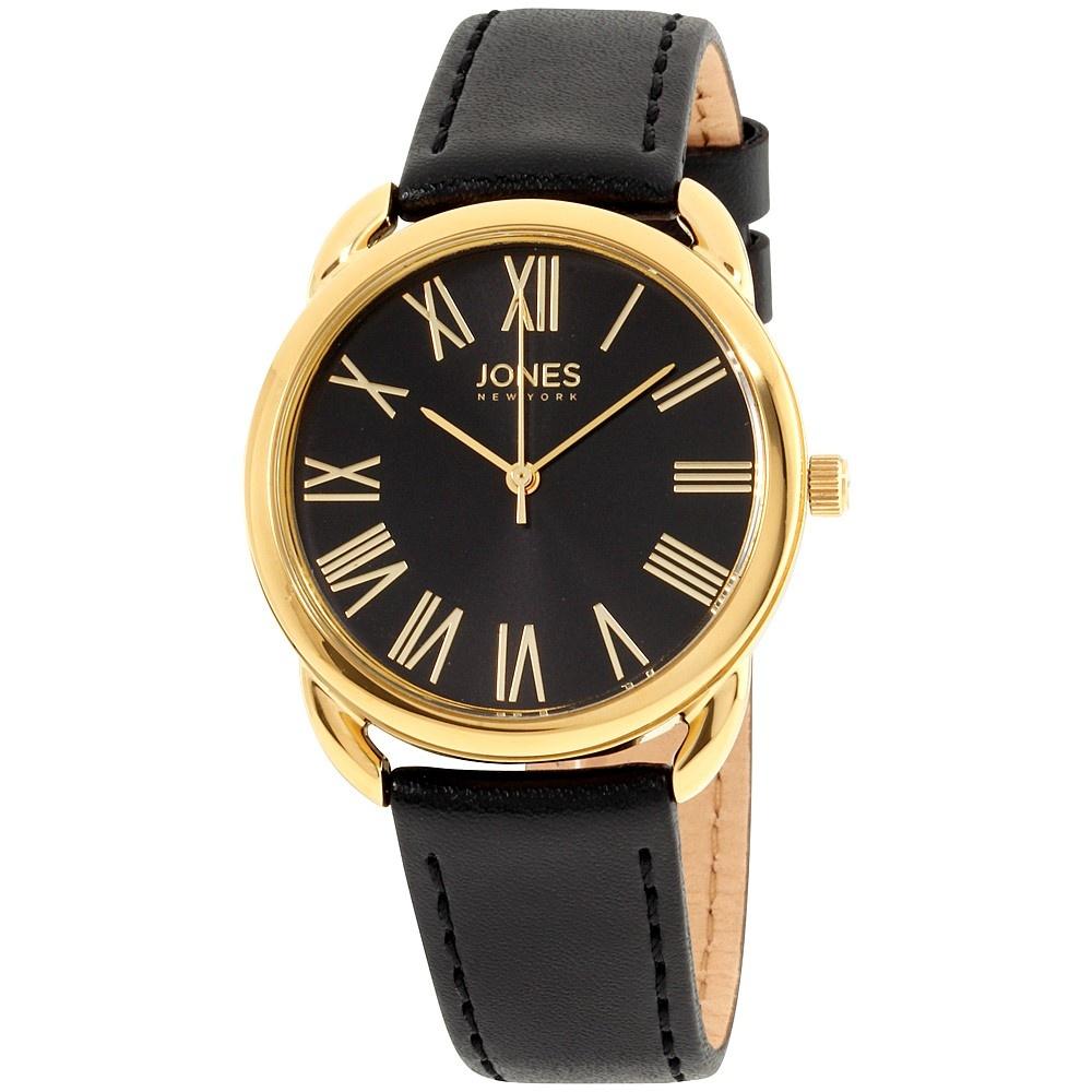 Jones New York Women's 11596G528-003 Black Leather Watch