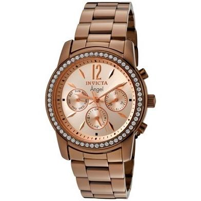 Invicta Women&#39;s 11773 Angel Chronograph Brown Stainless Steel Watch