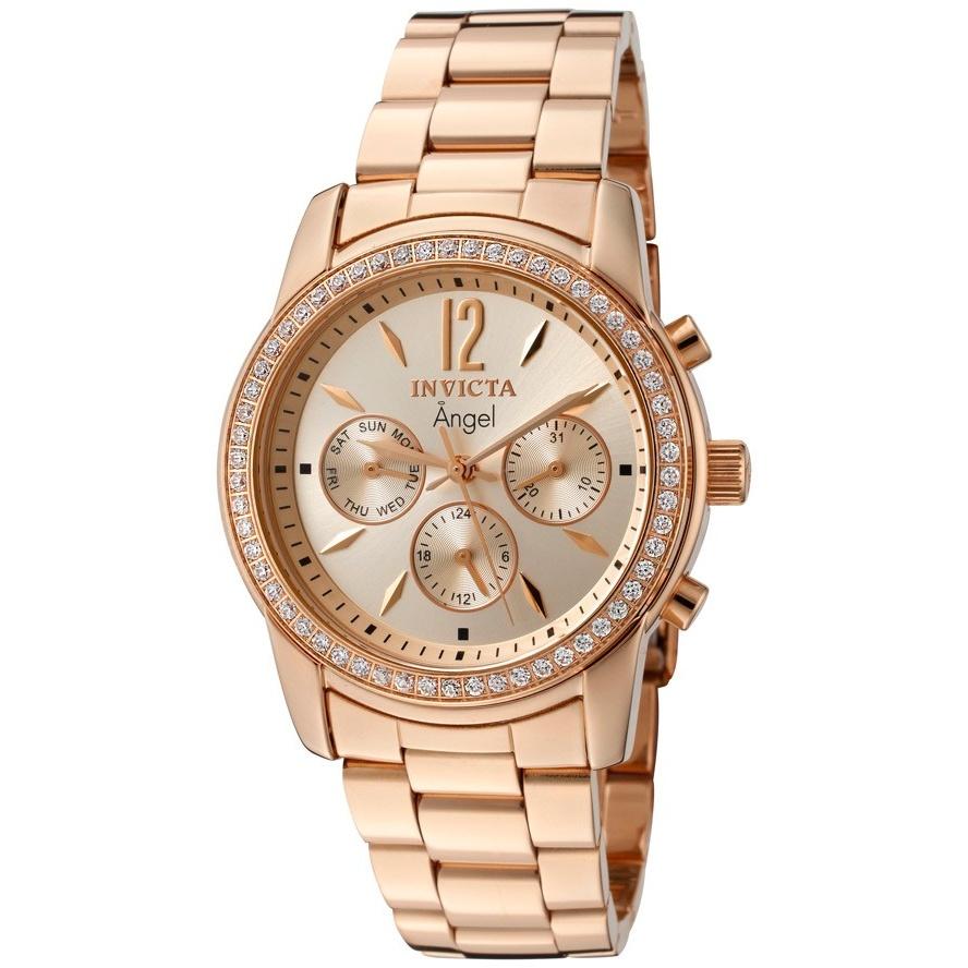Invicta Women&#39;s 11774 Angel Chronograph Rose-tone Stainless Steel Watch
