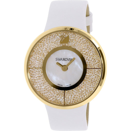 Swarovski Women's 1184025 Crystalline Crystal White Leather Watch