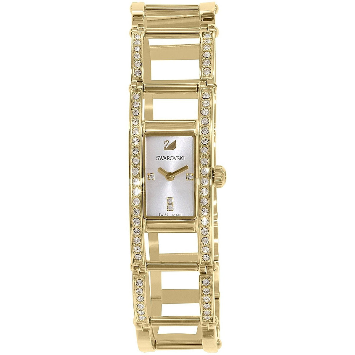 Swarovski Women&#39;s 1186076 Indira Crystal Gold-Tone Stainless Steel Watch