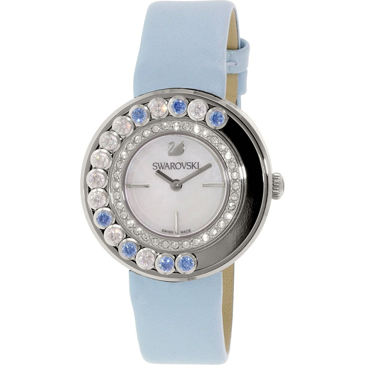Swarovski Women&#39;s 1187024 Lovely Crystal Blue Leather Watch