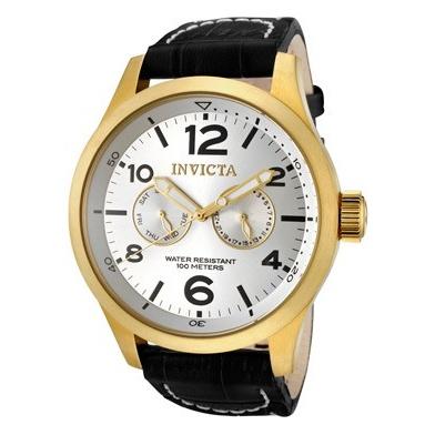 Invicta Men's 12172 Specialty Black Leather Watch