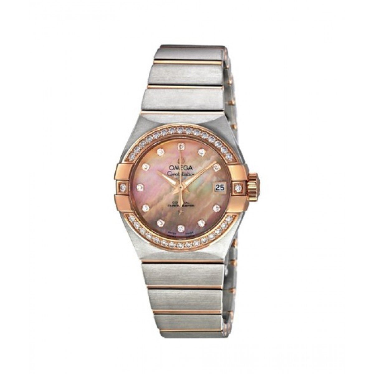 Omega Women&#39;s 123.25.27.20.57.001 Constellation Two-Tone 18kt Rose Gold and Stainless Steel Watch