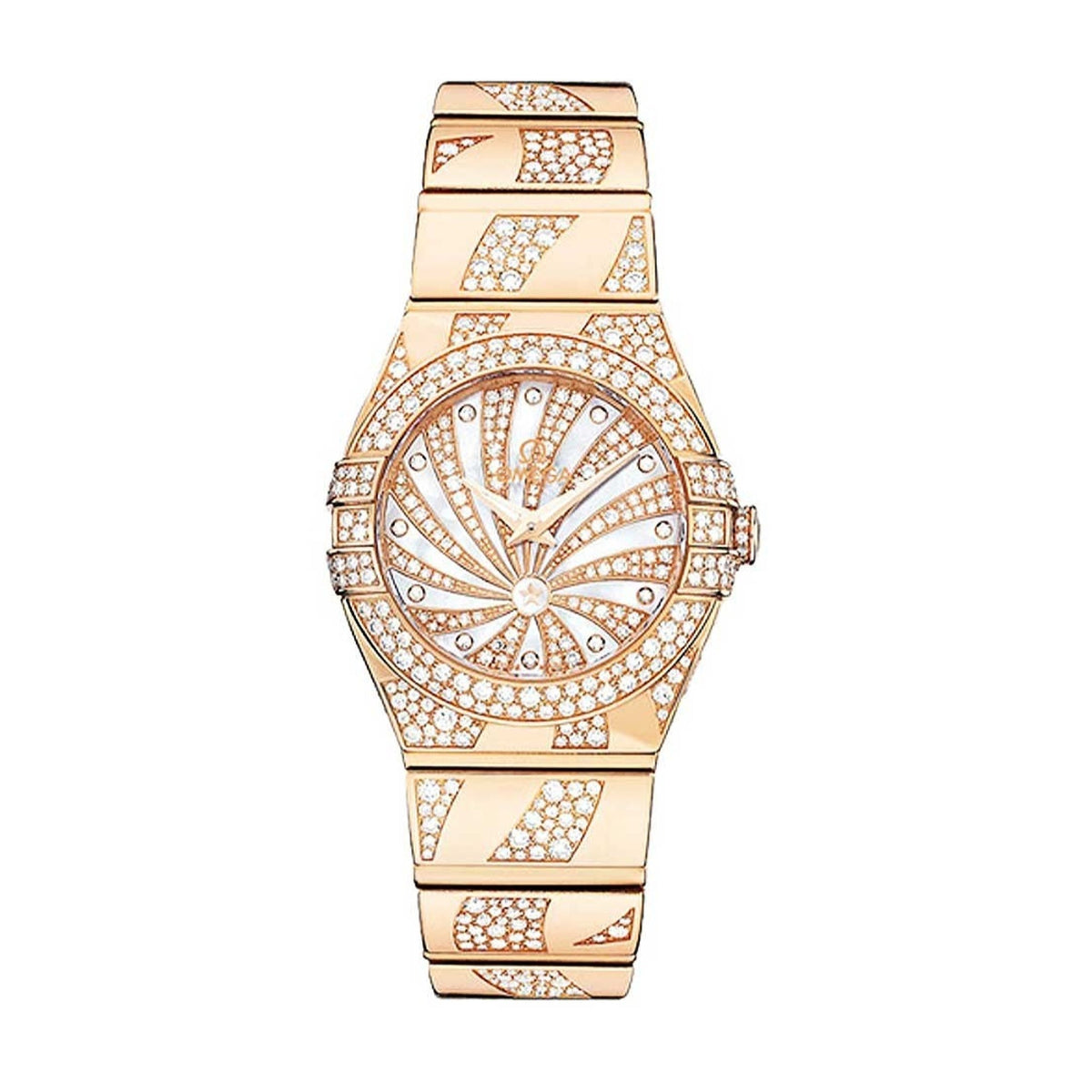 Omega Women's 123.55.24.60.55.011 Constellation Diamonds Rose-Tone Stainless Steel Watch