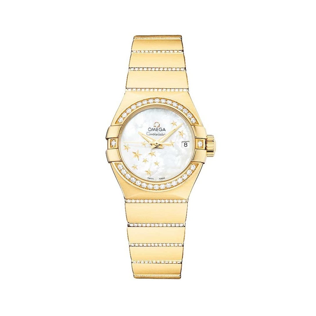 Omega Women&#39;s 123.55.27.20.05.002 Constellation Gold-Tone 18kt Gold with Sets of Diamond Watch