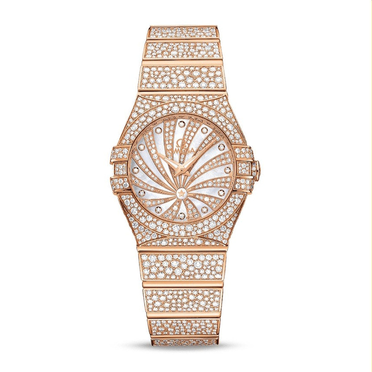 Omega Women's 123.55.27.60.55.009 Constellation Diamonds Rose-Tone Stainless Steel Watch