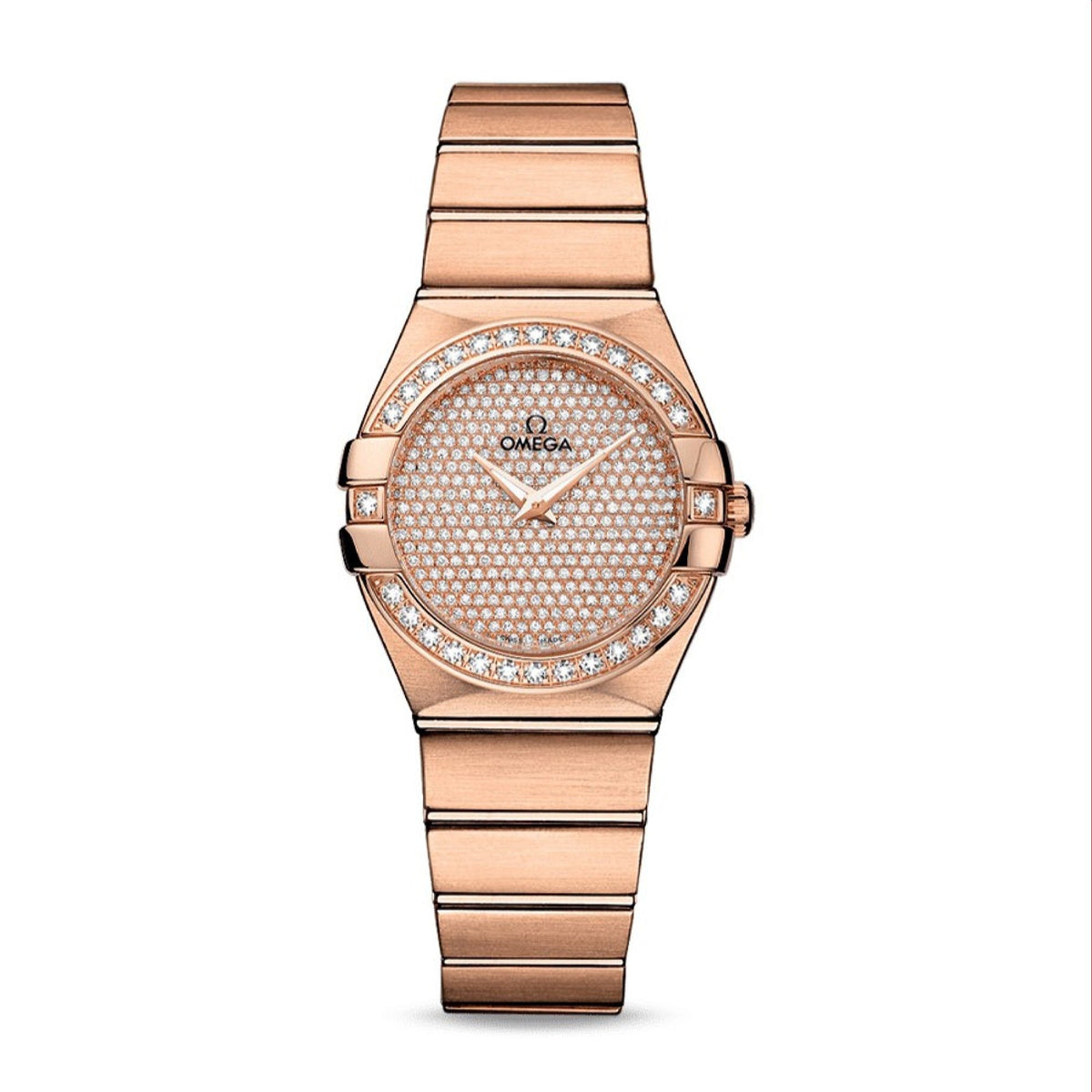 Omega Women's 123.55.27.60.99.004 Constellation Diamonds Rose-Tone Stainless Steel Watch