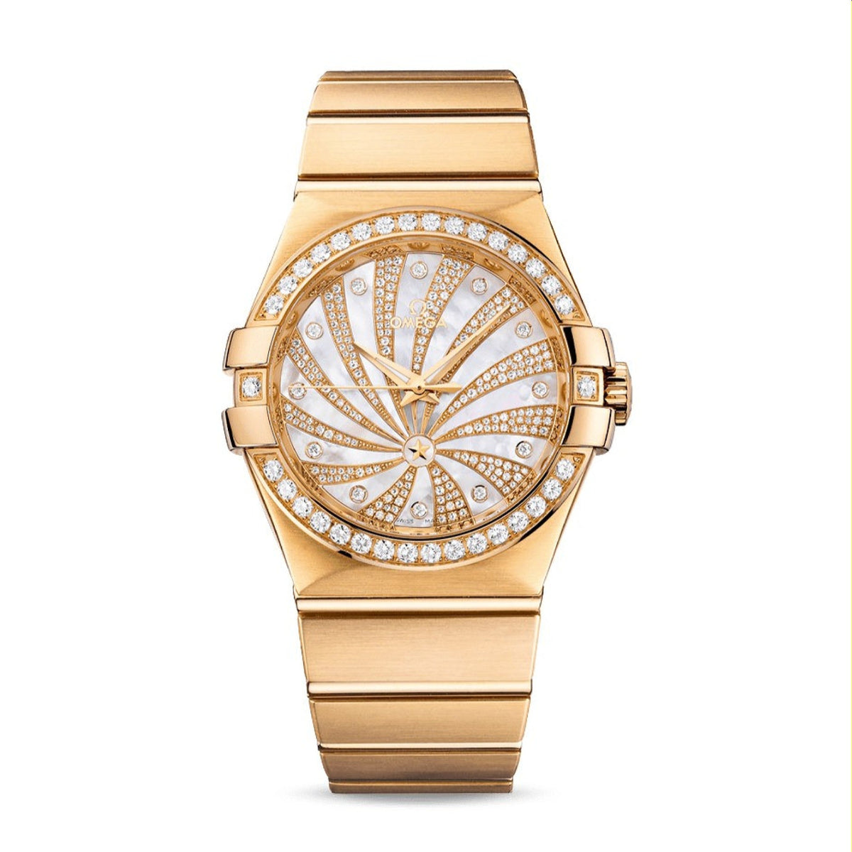 Omega Women's 123.55.35.20.55.001 Constellation Diamonds Gold-Tone Stainless Steel Watch