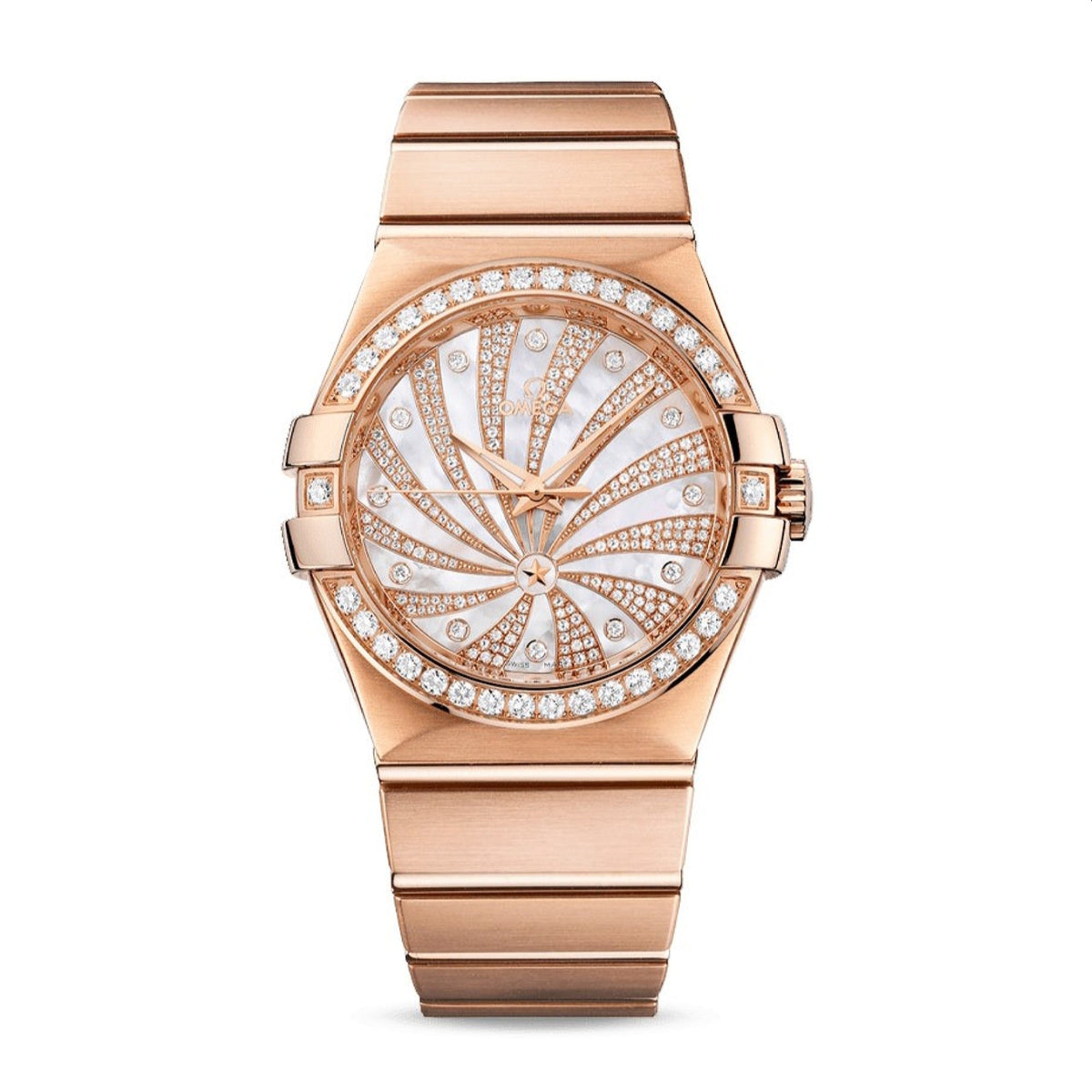 Omega Women's 123.55.35.20.55.002 Constellation Diamonds Rose-Tone Stainless Steel Watch