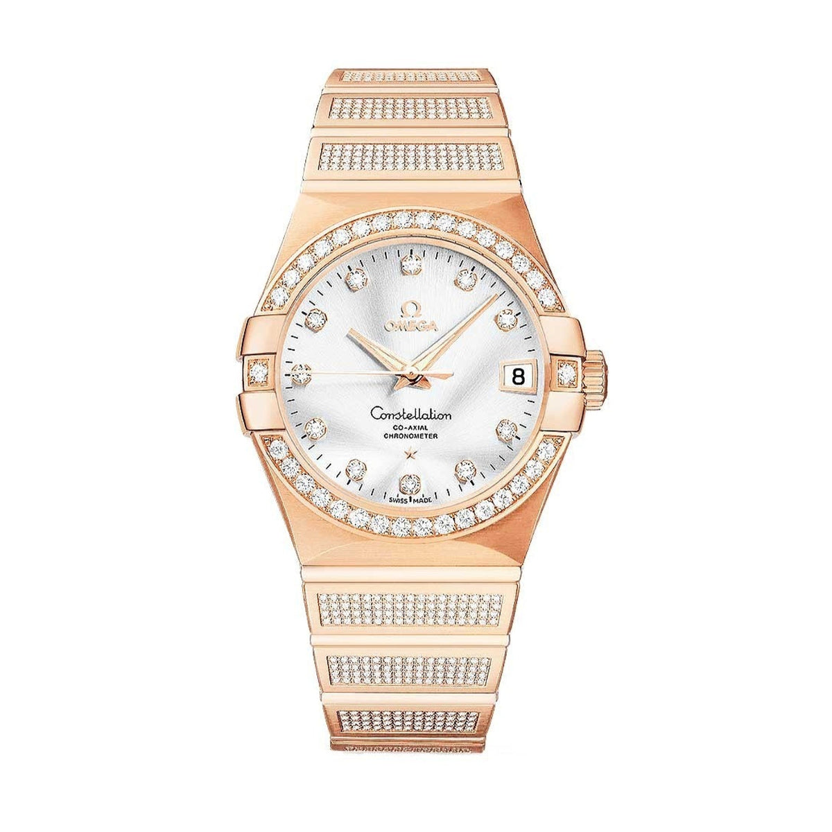 Omega Men&#39;s 123.55.38.21.52.005 Constellation Rose-Tone Stainless Steel Watch