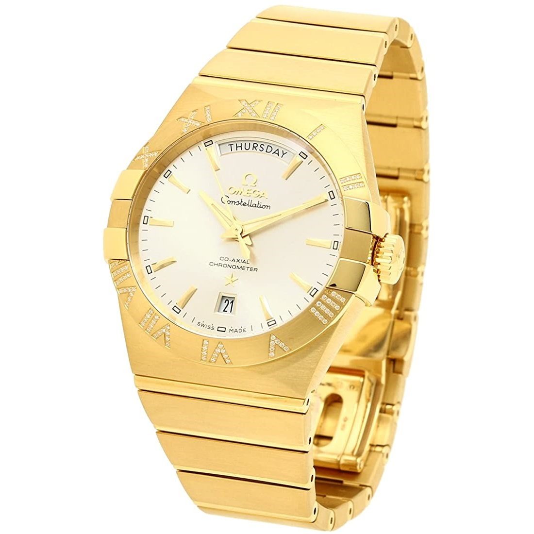 Omega Men&#39;s 123.55.38.22.02.002 Constellation Gold-Tone 18kt Gold Watch