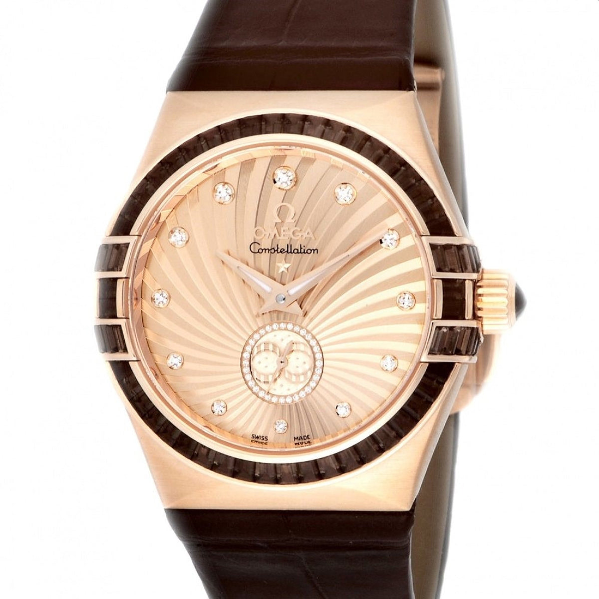 Omega Women's 123.58.35.20.99.001 Constellation Brown Leather Watch