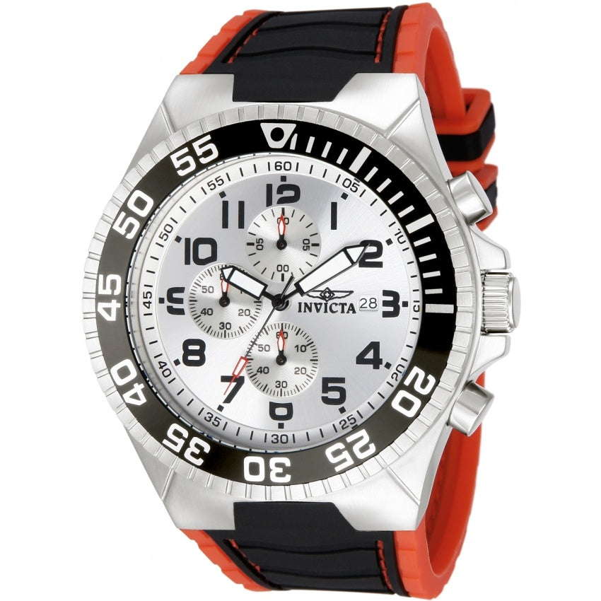 Invicta Men's 12411 Pro Diver Black and Red Polyurethane Watch