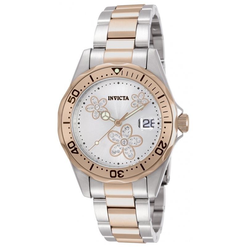 Invicta Women&#39;s 12507 Angel Rose-tone and Silver Stainless Steel Watch
