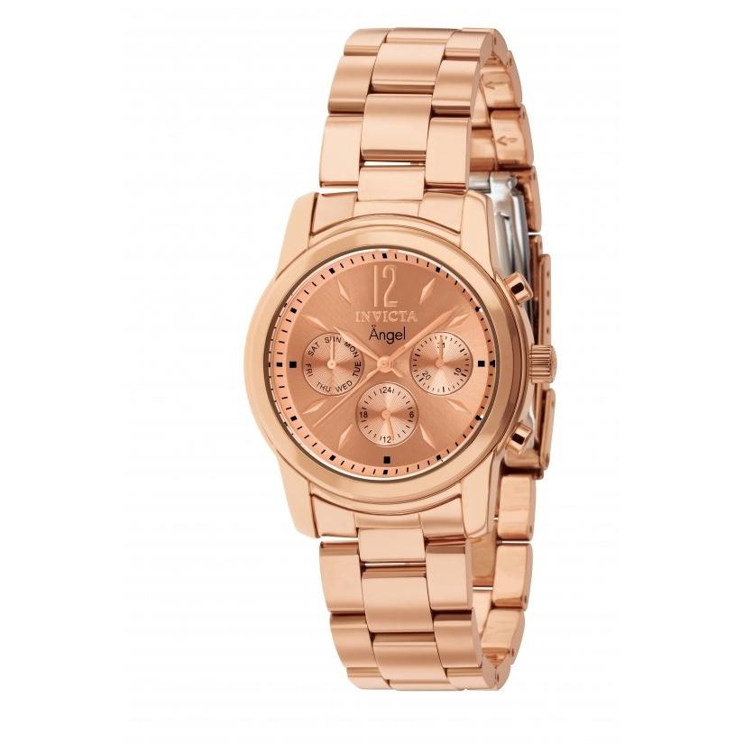 Invicta Women&#39;s 12509 Angel Chronograph Rose-Tone Stainless Steel Watch
