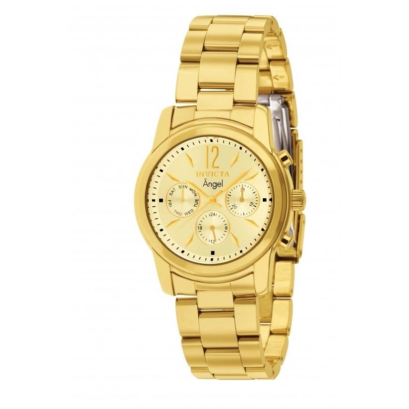 Invicta Women&#39;s 12551 Angel Chronograph Gold-Tone Stainless Steel Watch