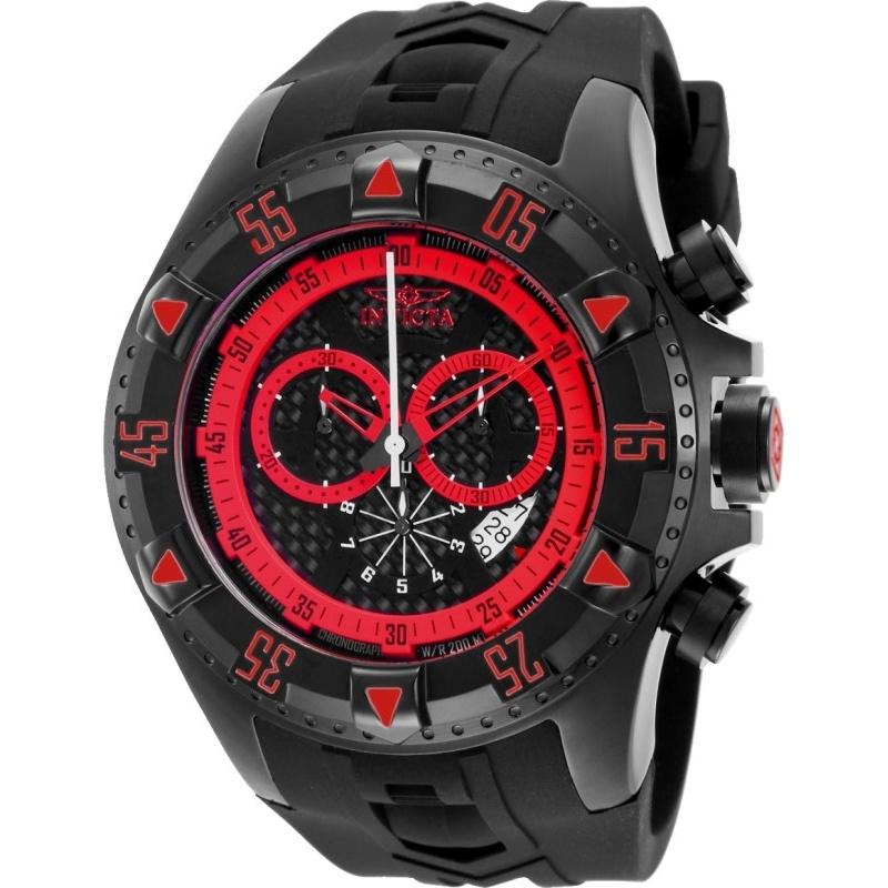 Invicta Men's 12690 Excursion Reserve Chronograph Black Polyurethane Watch