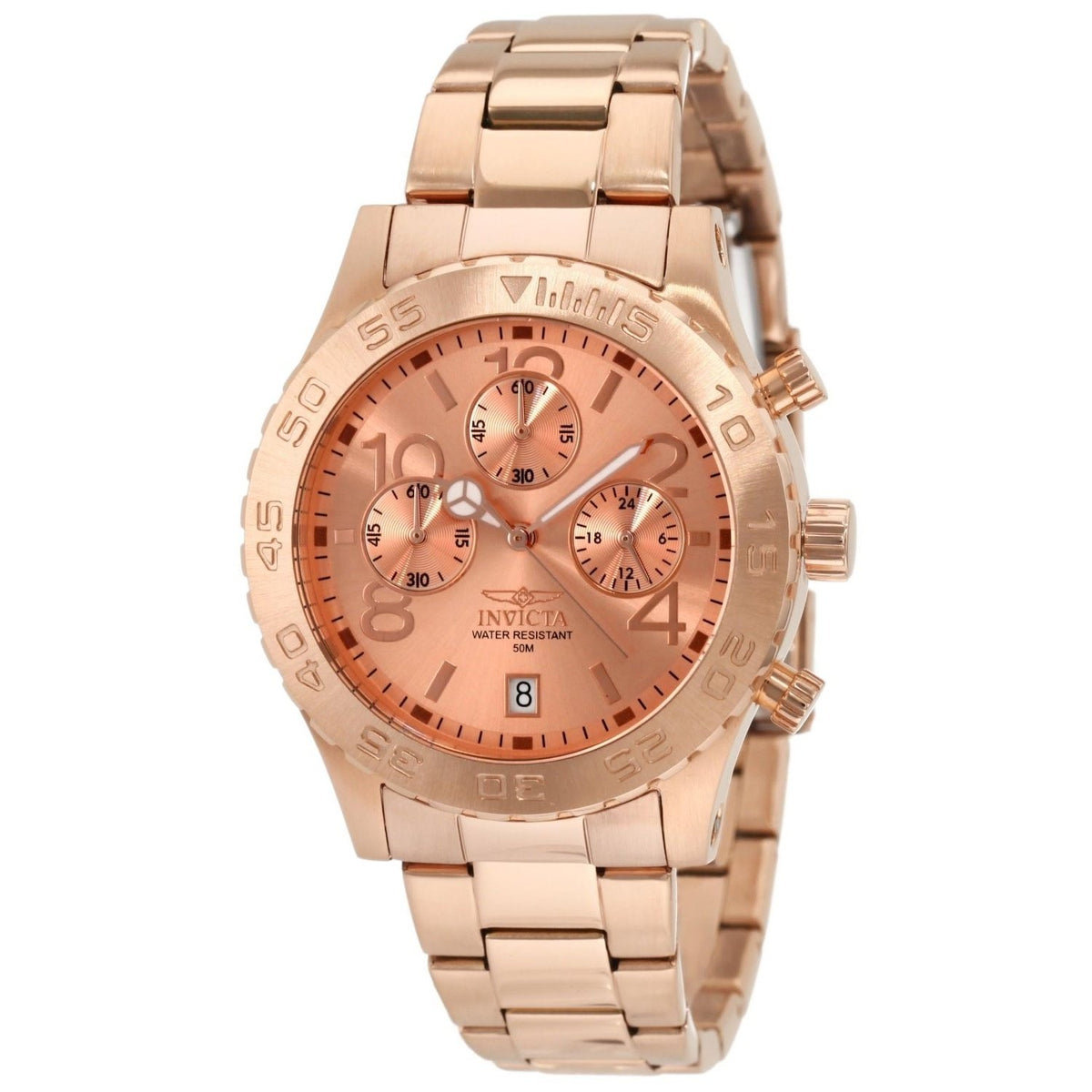 Invicta Men&#39;s 1271 Specialty Rose-Tone Stainless Steel Watch