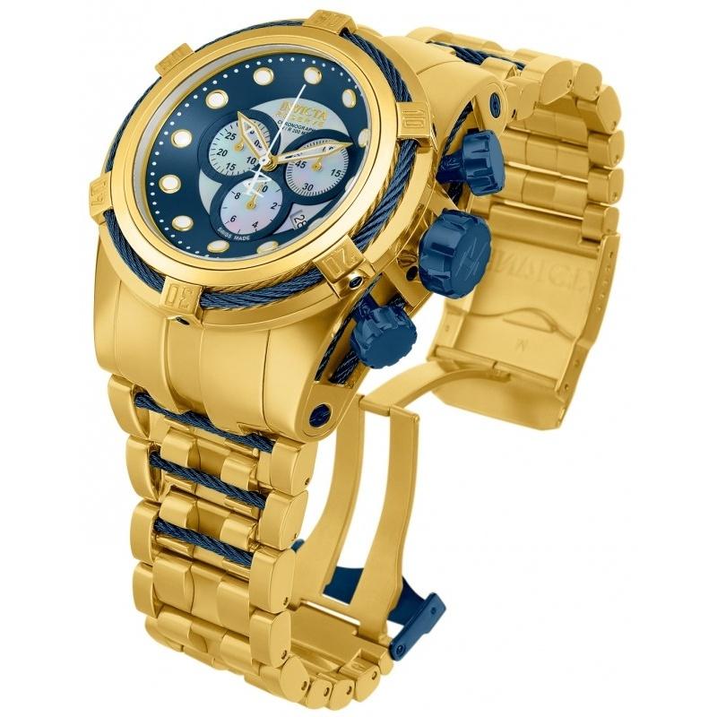 Invicta Men&#39;s 12742 Reserve Bolt Zeus Chronograph Gold-Tone Stainless Steel Watch