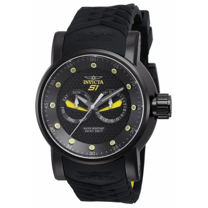 Invicta Men's 12789 S1 Rally Scuba Chronograph Black and Yellow Polyurethane Watch