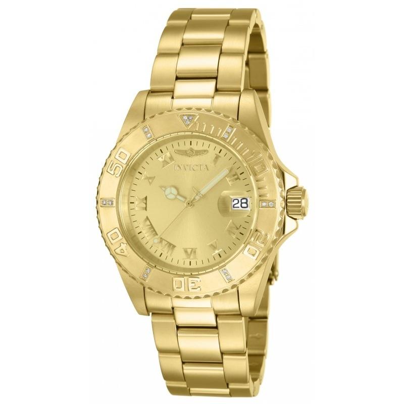 Invicta Men&#39;s 12820 Pro Diver Gold-Tone Stainless Steel Watch