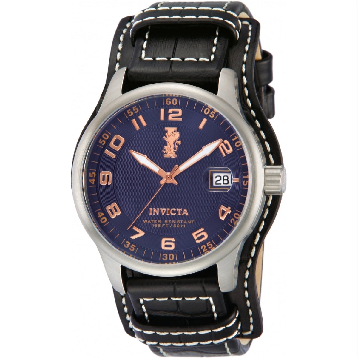 Invicta Men&#39;s 12972 I-Force Black Leather Watch