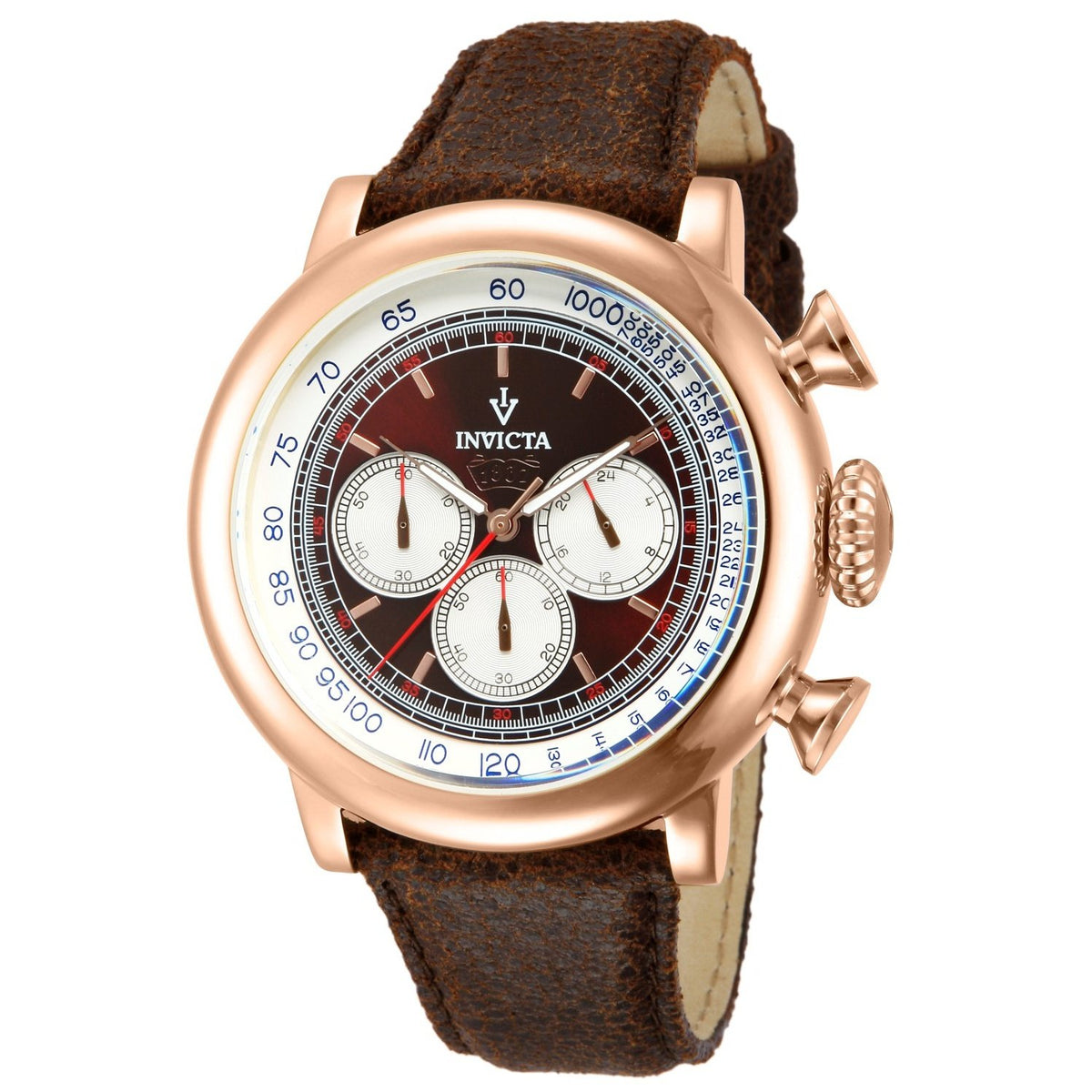 Invicta Men&#39;s 13059 Vintage Brown Leather Watch