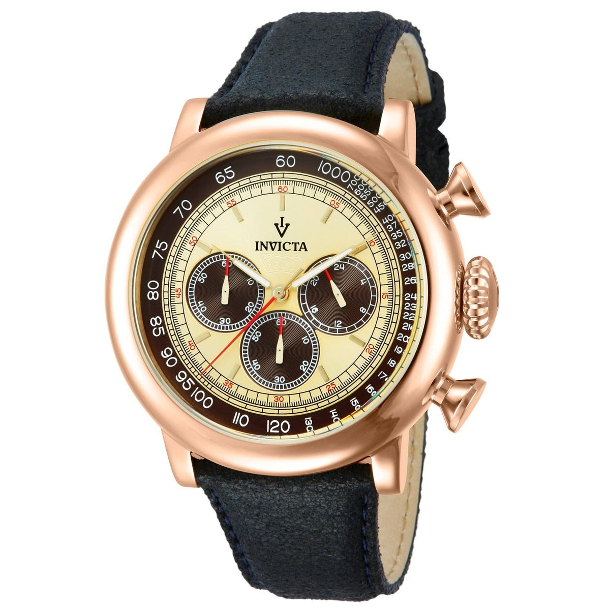 Invicta Men's 13060 Vintage Black Leather Watch