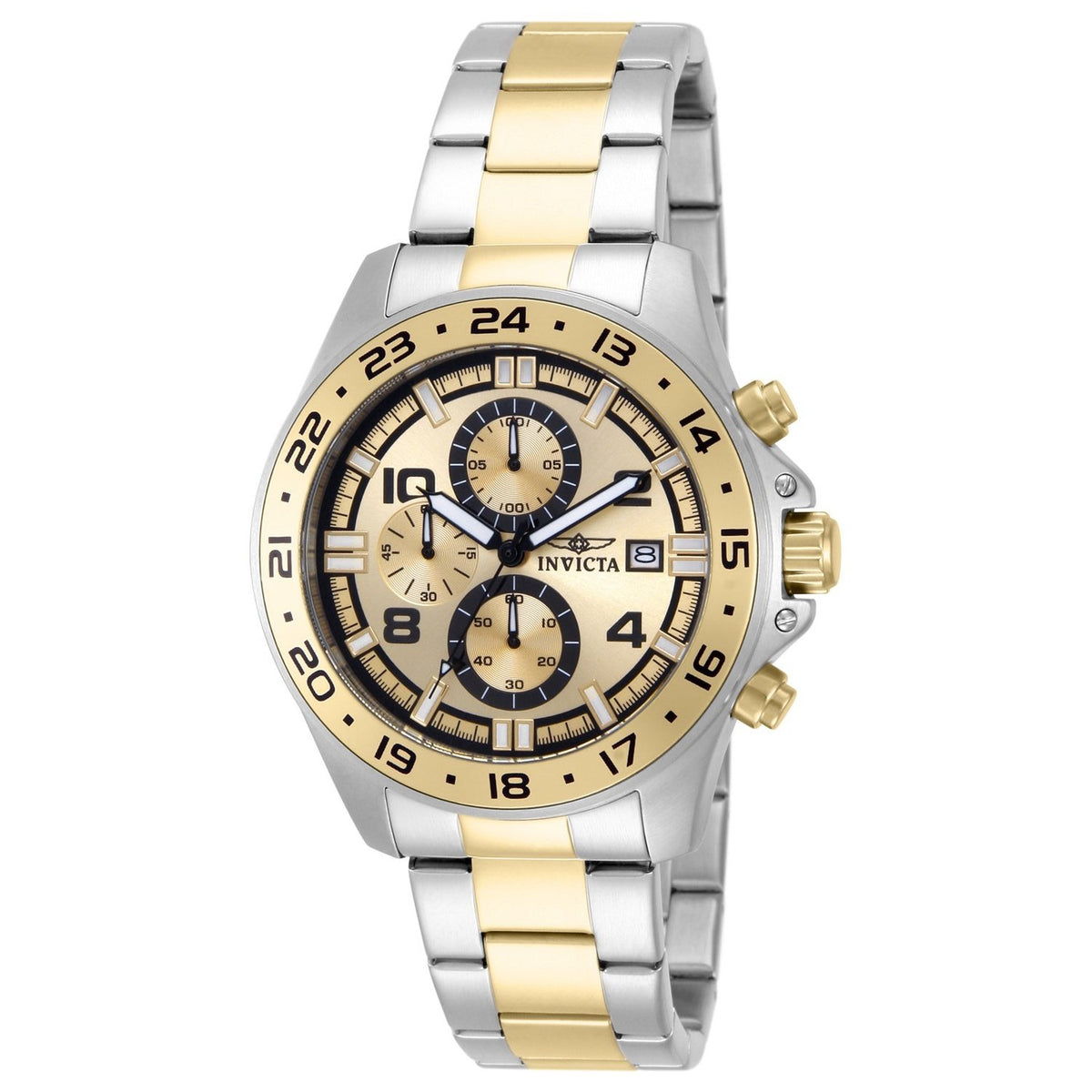 Invicta Men&#39;s 13867 Pro Diver Multi-Function Gold-tone and Silver Stainless Steel Watch