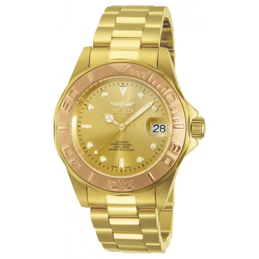 Invicta Men&#39;s 13930 Pro Diver Automatic Gold-Tone Stainless Steel Watch