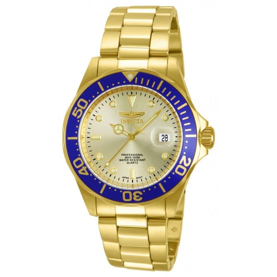 Invicta Men&#39;s 14124 Pro Diver Gold-Tone Stainless Steel Watch