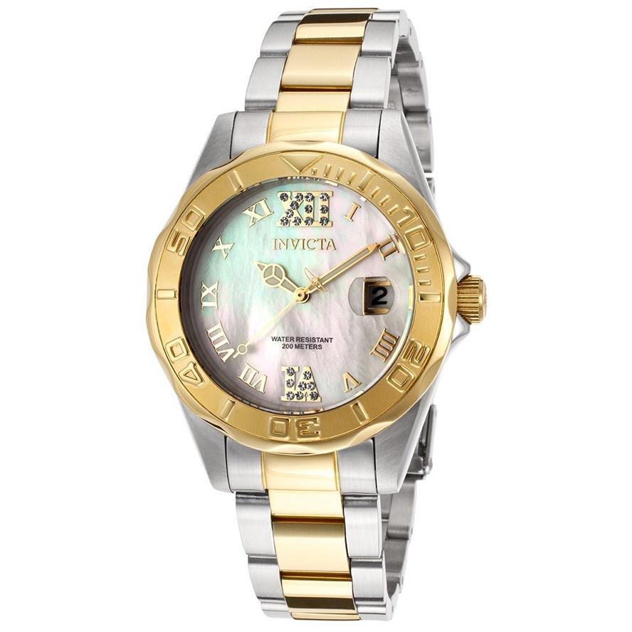 Invicta Women&#39;s 14353 Pro Diver Gold-Tone and Silver Stainless Steel Watch