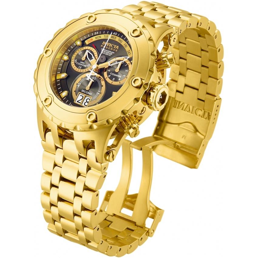 Invicta Men&#39;s 14470 Reserve Subaqua Chronograph Gold-Tone Stainless Steel Watch
