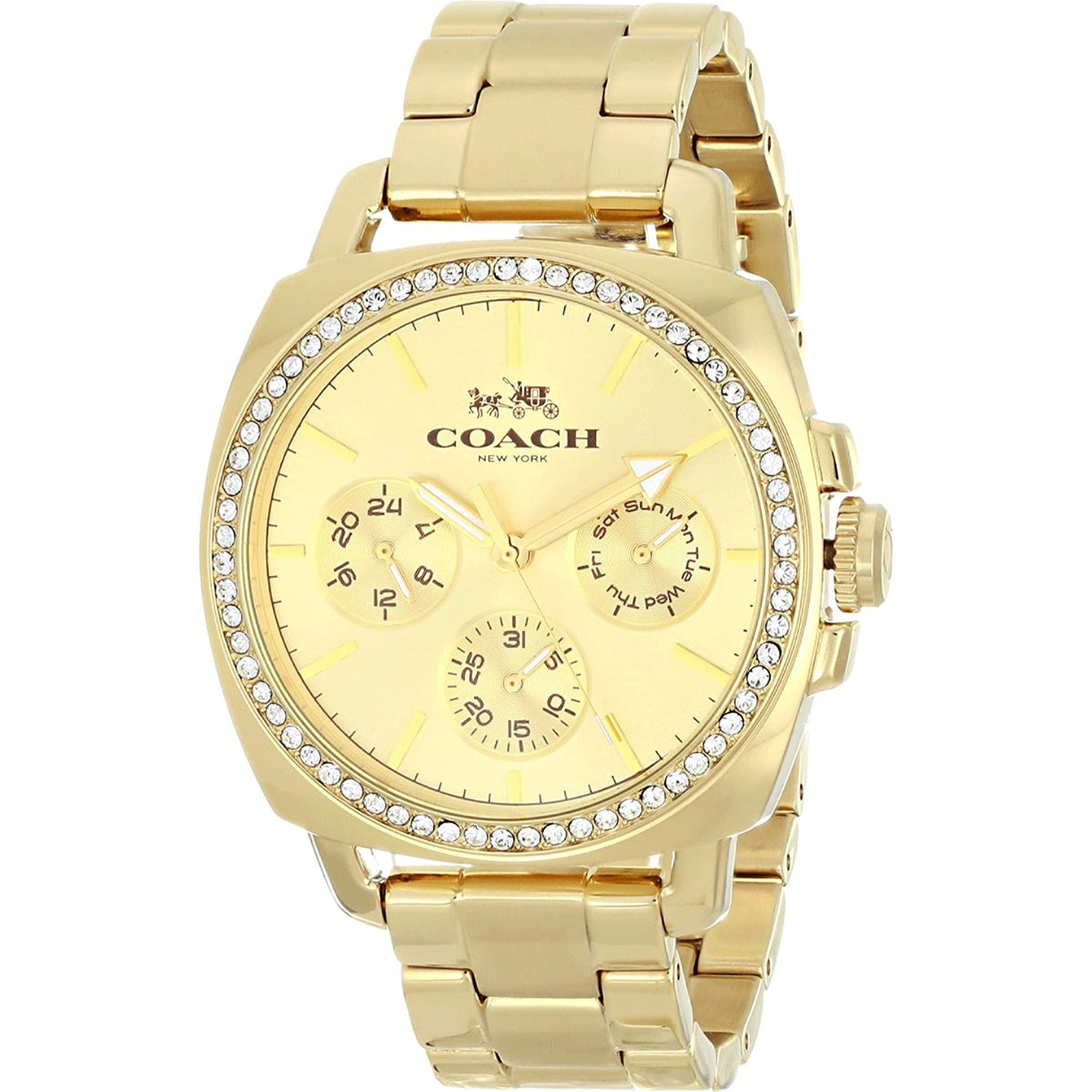 Coach Boyfriend Women&#39;s 14502080 Gold-Tone  Stainless Steel Watch