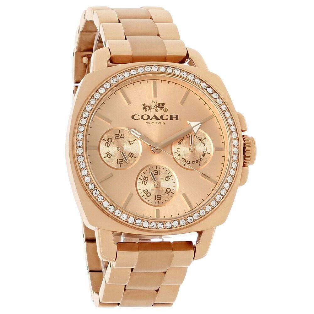 Coach Women's 14502081 Boyfriend  Rose Gold-Tone Stainless Steel Watch