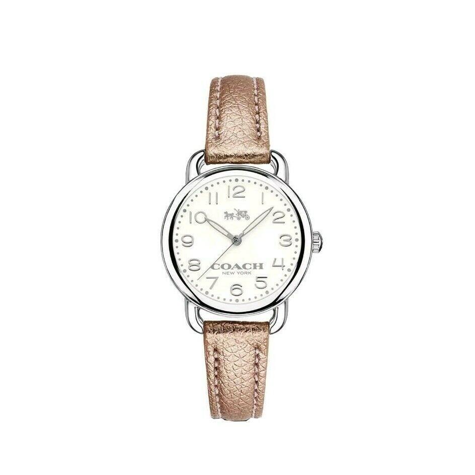 Coach Women's 14502249 Delancey Pink Leather Watch