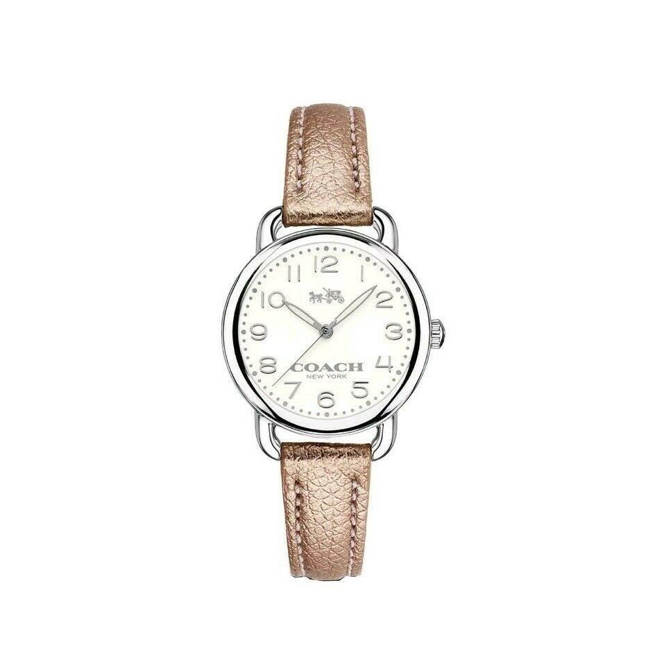 Coach Women&#39;s 14502249 Delancey Pink Leather Watch