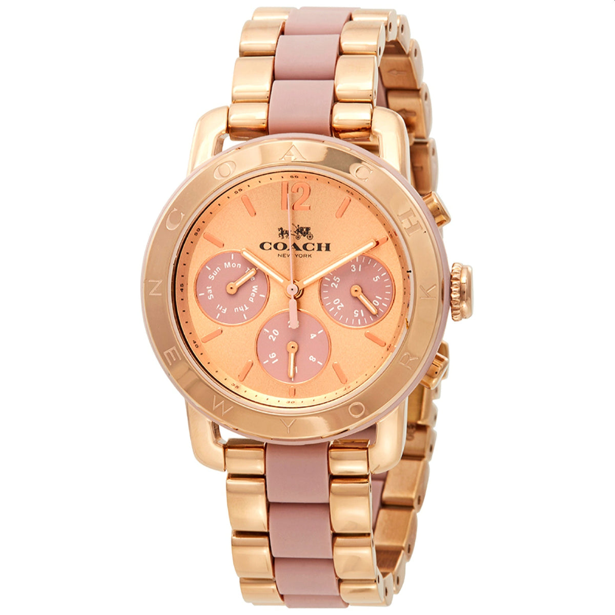 Coach Legacy Sport Women&#39;s 14502535 Rose Gold-Tone Stainless Steel and Silicone Watch