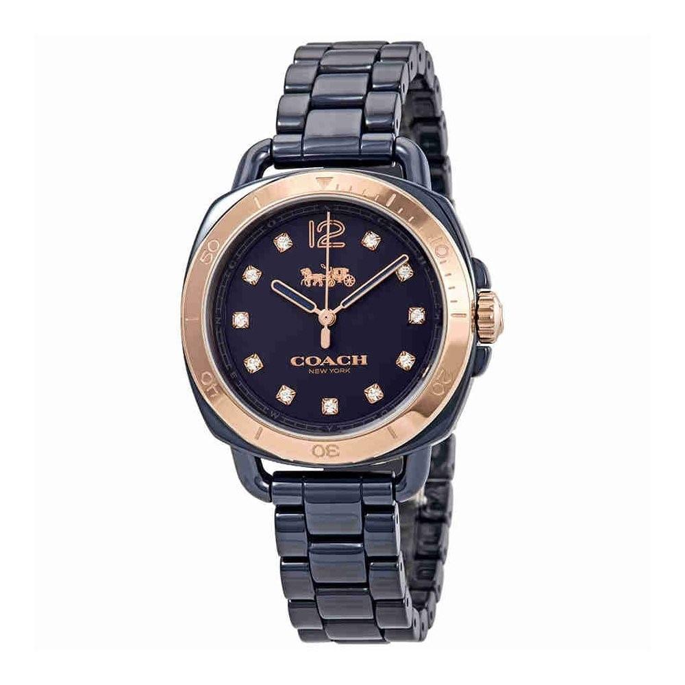 Coach Women&#39;s 14502753 Tatum Crystal Blue Ceramic Watch