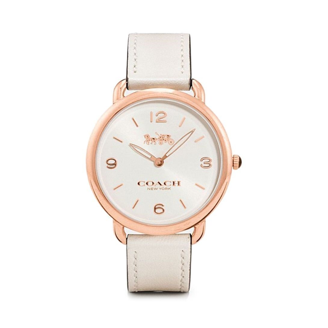Coach Women's 14502795 Delancey White Leather Watch
