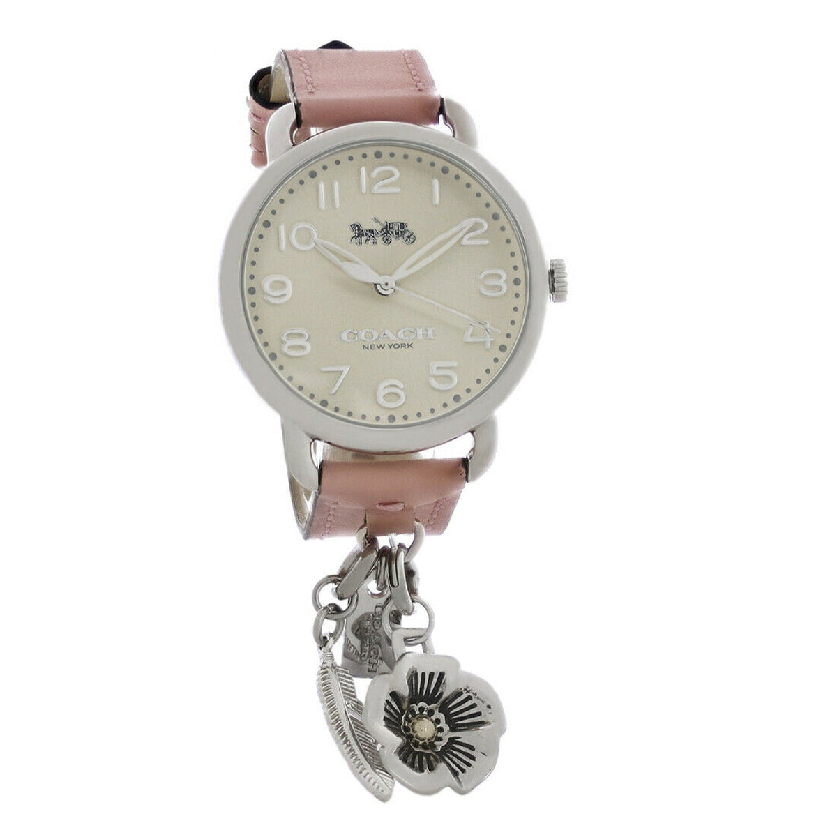 Coach Delancey Women&#39;s 14502808 Pink Leather Watch