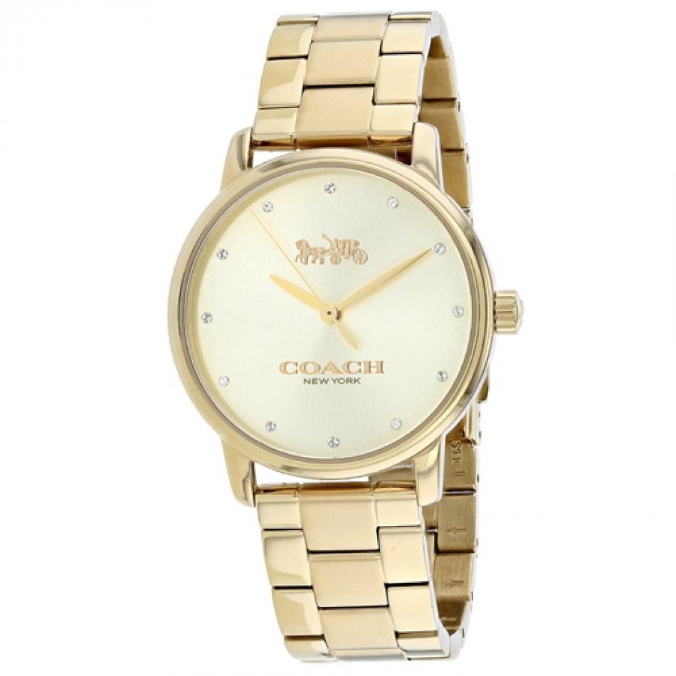 Coach Women&#39;s 14502927 Grand Gold-Tone Stainless Steel Watch